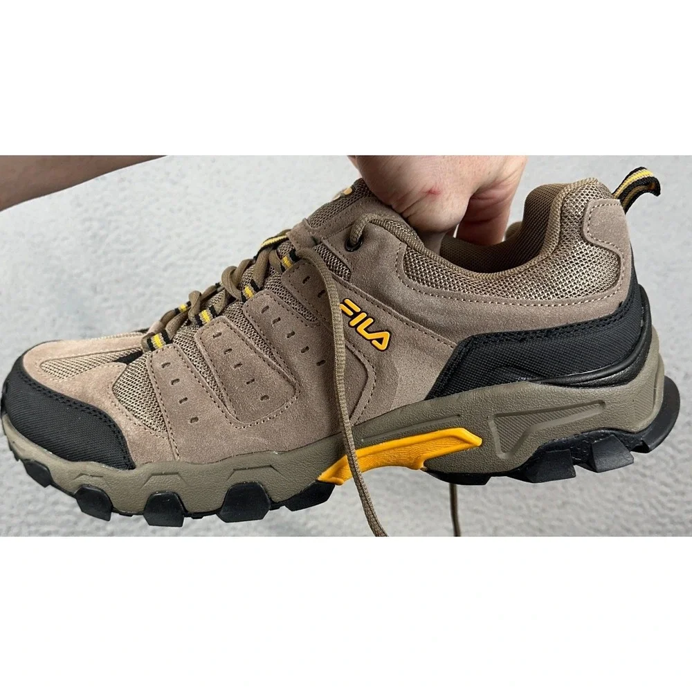 Fila Memory At Peake Shoes Mens 12 Taupe Brown Yellow Trail Hiking 1HH25001-246